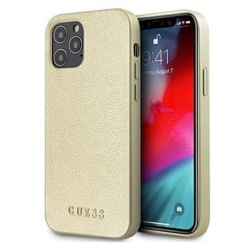 Guess Guess GUHCP12LIGLGO trdi ovitek za iPhone 12 Pro Max 6.7 zlat/zlat, Iridescent