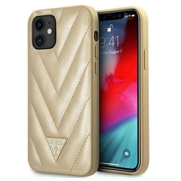 Guess Guess GUHCP12SPUVQTMLBE trdi ovitek za iPhone 12 mini 5.4 zlat/zlat, kolekcija V-Quilted