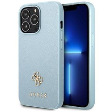 Guess Guess GUHCP13LPS4MB iPhone 13 Pro / 136.1 modro/modro trdo ohišje Saffiano 4G z majhnim kovinskim logotipom