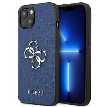 Guess Guess GUHCP13SSA4GSBL iPhone 13 mini 5,4 modro/modro trdo ohišje Saffiano 4G kovinski logotip