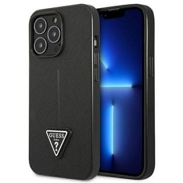 Guess Guess GUHCP14LPSATLK iPhone 14 Pro 6.1 črno/črno trdo ohišje SaffianoTriangle Logo