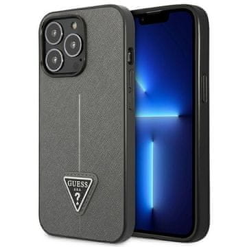 Guess Guess GUHCP14LPSATLG iPhone 14 Pro 6.1 srebrn/srebrn trdi ovitek SaffianoTriangle Logo