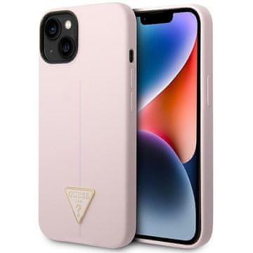 Guess Silikonski ovitek Guess GUHCP14MSLTGU za iPhone 14 Plus/15 Plus 6.7 vijoličen/vijoličen trikotnik