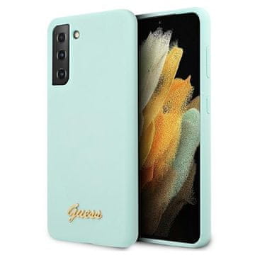 Guess Silikonski ovitek Guess za Samsung Galaxy S21 Plus, moder