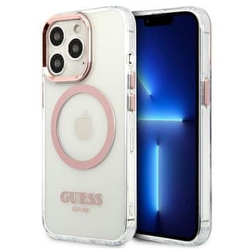 1 to 3 Guess Trdi Ovitek Za Iphone 13 Pro 13 6.1 Za Magsafe Metal Outline