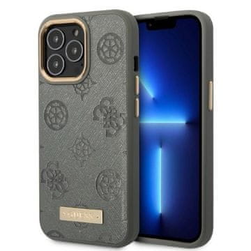 Guess Guess GUHMP13LSAPSTG iPhone 13 Pro / 13 6.1 sivo/sivo trdo ohišje z logotipom Peony in MagSafe