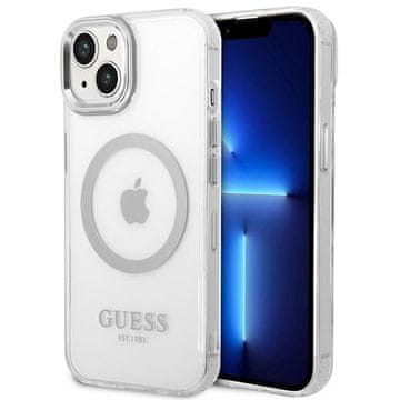 Guess OVITEK GUESS HARD ZA IPHONE 14 PLUS 15 PLUS METAL OUTLINE MAGSAVE