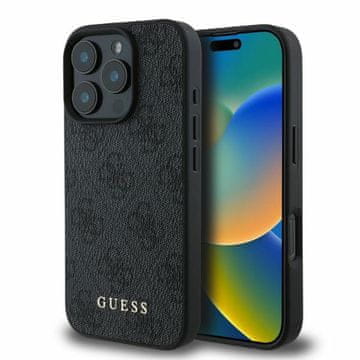 Guess Ovitek za iPhone 16 Pro Hardcase 4G Classic črn