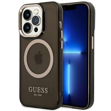 Guess OVITEK GUESS HARD CASE ZA IPHONE 14 PRO MAX ZA MAGSAFE PROSOJEN ZLAT