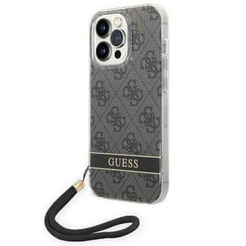 Guess Guess GUOHCP14LH4STK trdi ovitek za iPhone 14 Pro 6.1 črn/črn s potiskom 4G