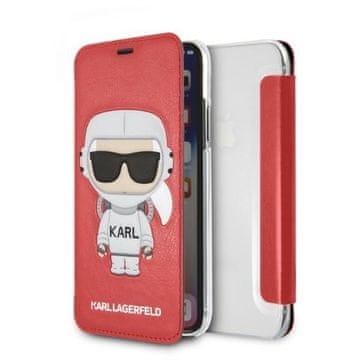 shumee Karl Lagerfeld Space Cosmonaut rdeč preklopni ovitek za iPhone X