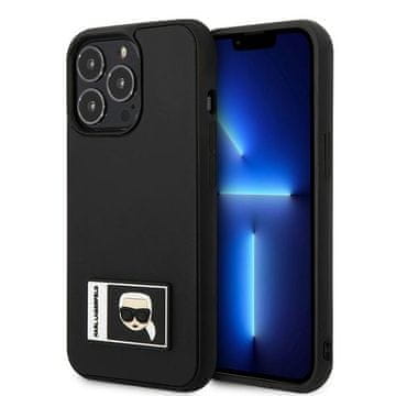 Karl Lagerfeld Ovitek Karl Lagerfeld Ikonik Patch za iPhone 13 Pro črne barve