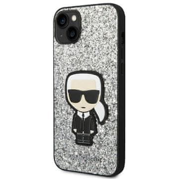 Karl Lagerfeld OVITEK KARL LAGERFELD HARDCASE ZA IPHONE 14 PLUS 15 PLUS BLEŠČEČI KOSMIČI