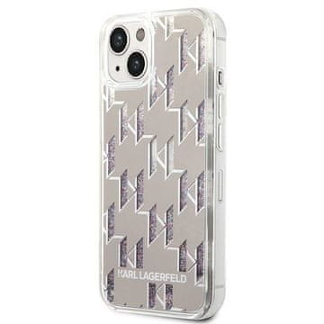 Karl Lagerfeld ETUI KARL LAGERFELD TRDO OVITEK TEKOČI MONOGRAM Z BLEŠČICAMI ZA IPHONE 14 15 13 6.1