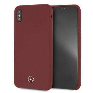 MERCEDES Silikonski ovitek Mercedes Line za iPhone Xs Max, rdeč