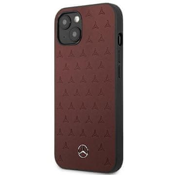 MERCEDES OVITEK MERCEDES ZA IPHONE 13 MINI 5.4 Z VZORCEM ZVEZD TRD USNJEN OVITEK