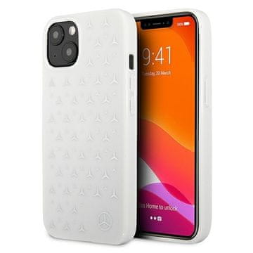 MERCEDES Ovitek za iPhone 13 Mercedes, srebrn, zvezdasto bel