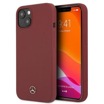 MERCEDES Silikonski ovitek Mercedes Line za iPhone 13 mini, rdeč