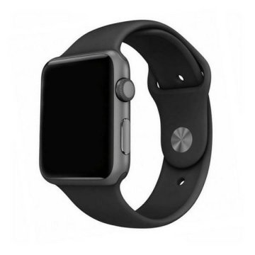 shumee Silikonski pašček za Apple Watch 38 mm Mercury črne barve