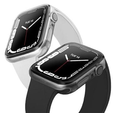 UNIQ stekleno ohišje za Apple Watch Series 7/8/941 mm, dvojno pakiranje, prozorno-dimljeno