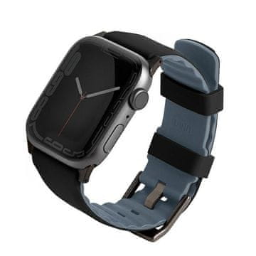UNIQ Silikonski pašček za Apple Watch 38/40/41 mm Uniq Linus Airsoft, črne barve
