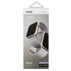 UNIQ Apple Watch Series 1 UNIQ Revix reverzibilni magnetni pašček lila-bel