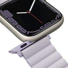 UNIQ Apple Watch Series 1 UNIQ Revix reverzibilni magnetni pašček lila-bel