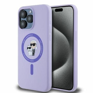 Karl Lagerfeld Ovitek Karl Lagerfeld MagSafe za iPhone 15 Pro Max vijoličen