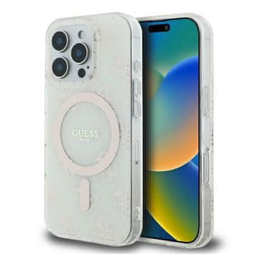 Guess Ovitek Guess Hardcase MagSafe za iPhone 16 Pro, bel