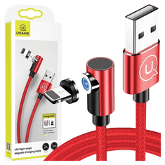 USAMS USAMS Lightning kabel 1 m kotni magnetni rdeč/rdeč SJ444USB02 (US-SJ444)