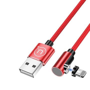 USAMS USAMS Lightning kabel 1m magnetni kotni rdeč