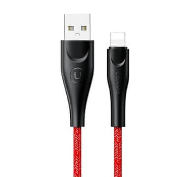 USAMS pleteni kabel U41 lightning 3m2A rdeč/rdeč SJ397USB02 (US-SJ397) hitro polnjenje