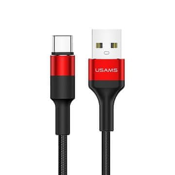 shumee USAMS USB-C kabel 1,2 m za hitro polnjenje, rdeč