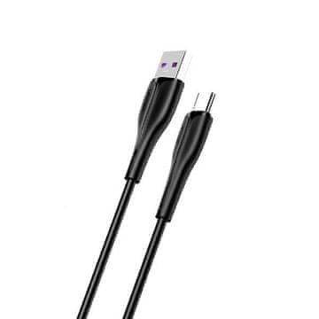 USAMS kabel U38 USB-C 5A hitro polnjenje za Oppo/Huawei 1m črn/črn SJ376USB01 (US-SJ376)