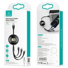USAMS Usams kabel U69 3v1 1m modro/modro (lightning/microUSB/USB-C) SJ508USB02 (US-SJ508)