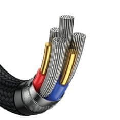 USAMS USAMS kabel U85 2xUSB-C/USB/Micro-USB/Lightning 6v1 2m 100W PD hitro polnjenje vijolično/vijolično SJ646USB02 (US-SJ646)