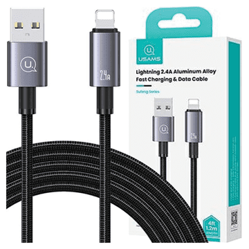 1 to 3 Usams Kabel Usb Na Lightning 2.4A Za Iphone 2M Steel S Polnjenjem