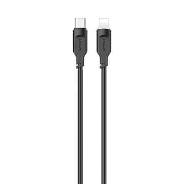 USAMS Kabel USAMS USB-C na Lightning, 1,2 m, hitro polnjenje, črne barve