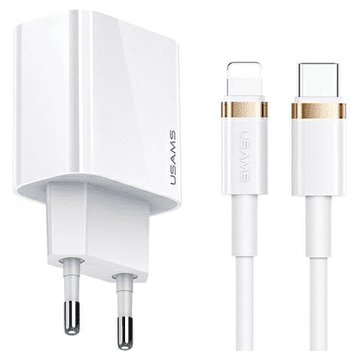1 to 3 Usams 20W 1Xusb-C Stenski Polnilec Za Iphone S Kablom