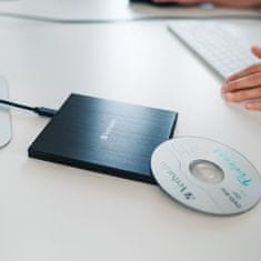 1 to 3 VERBATIM SLIMLINE CD/DVD SNEMALNIK ZUNANJI ZA RAČUNALNIKE USB-C S KABLOM