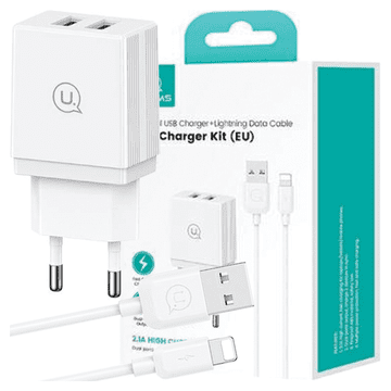 1 to 3 Usams 2Xusb Polnilec 18W Za Iphone 11 12 13 14 Z Lightning Kablom