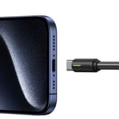 USAMS USAMS kabel USB-C 3A YU serija 1mUSB-C/USB-A črn/črn SJ732USB01 (US-SJ732)