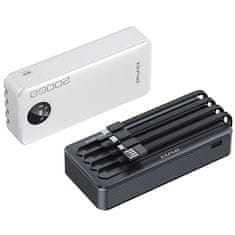 Awei Awei PowerBank P134K 20000mAh črn zaslon + kabli USB/PD/Lightning/MicroUSB