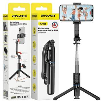Awei AWEI SELFIE STICK X49 MONOPOD ZA IPHONE 6 7 8 X ZA SAMSUNG S22 RANGE 1M