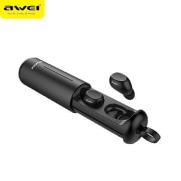 shumee Bluetooth 5.0 AWEI T55 TWS slušalke s priklopno postajo, črne barve
