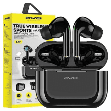 Awei SLUŠALKE AWEI BLUETOOTH 5.0 T29 TWS + PRIKLOPNA POSTAJA ČRNE/ČRNE
