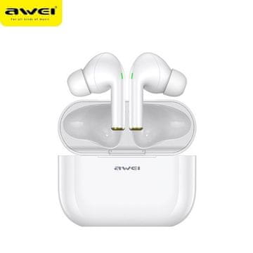 Awei AWEI T29 TWS Bluetooth slušalke s priklopno postajo, bele barve