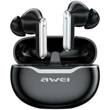 shumee Bluetooth 5.3 AWEI T50 TWS slušalke s priklopno postajo, črne barve