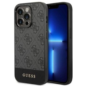 Guess Guess GUHCP14XG4GLGR iPhone 14 Pro Max6,7 sivo/sivo trdo ohišje 4G Stripe Collection
