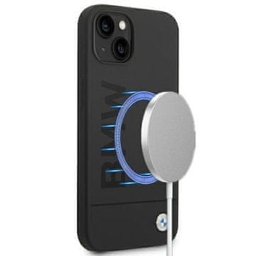 Bmw BMW BMHMP14MSLBLBK silikonski ovitek za iPhone 14 Plus/15 Plus 6.7 črne barve z logotipom MagSafe